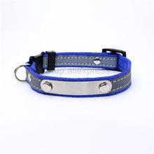 Load image into Gallery viewer, Personalized Cat Lettering Collar Reflective Pet Collars With Engraved Name Phone Number ID Tag For Small Dogs Kitty Neckband