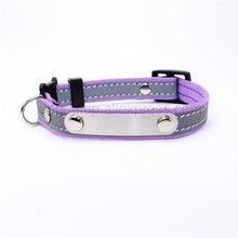 Load image into Gallery viewer, Personalized Cat Lettering Collar Reflective Pet Collars With Engraved Name Phone Number ID Tag For Small Dogs Kitty Neckband
